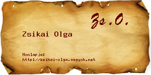 Zsikai Olga névjegykártya